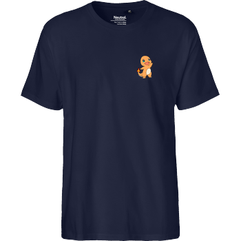 #004 - Orange Lizard Fairtrade T-Shirt - navy