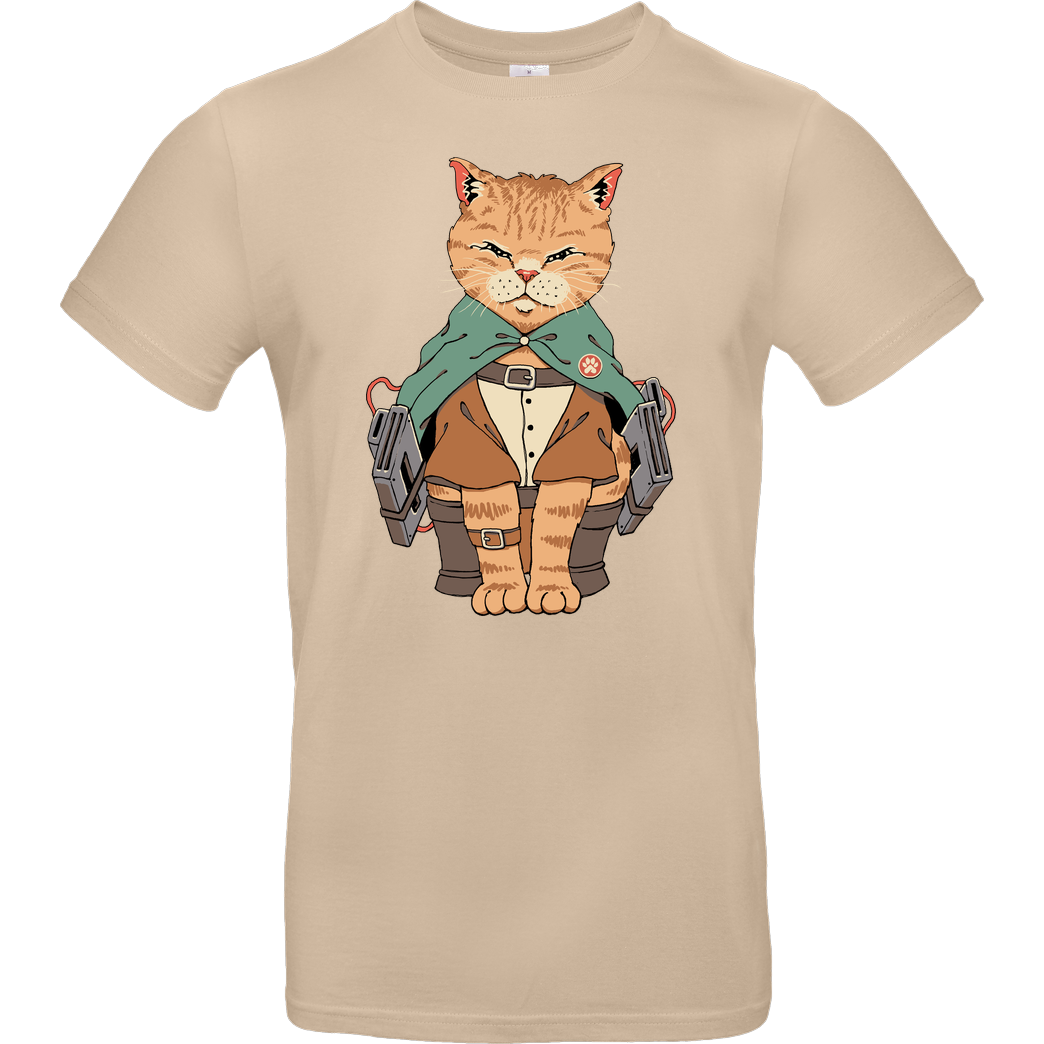Vincent Trinidad A Cat on Titans T-Shirt B&C EXACT 190 - Sand