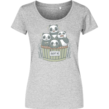 Adopt a Panda Damenshirt heather grey