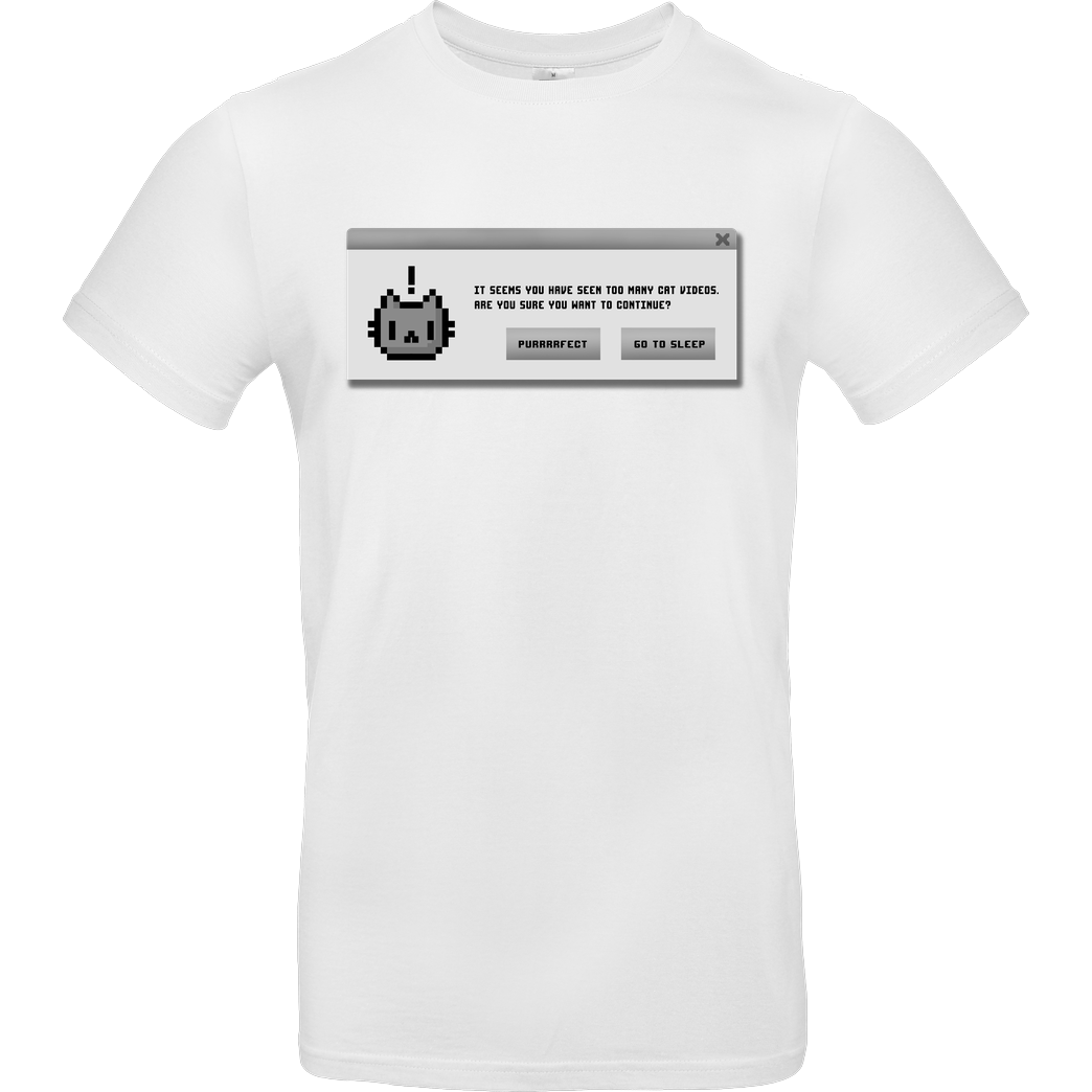 BlancaVidal Alert cat T-Shirt B&C EXACT 190 - Weiß