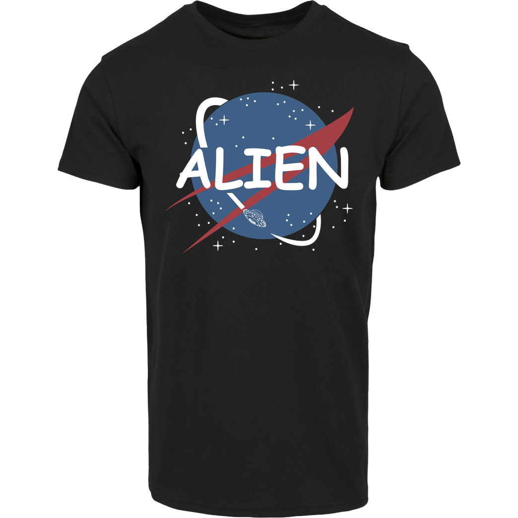 Turborat alien T-Shirt Hausmarke T-Shirt  - Schwarz