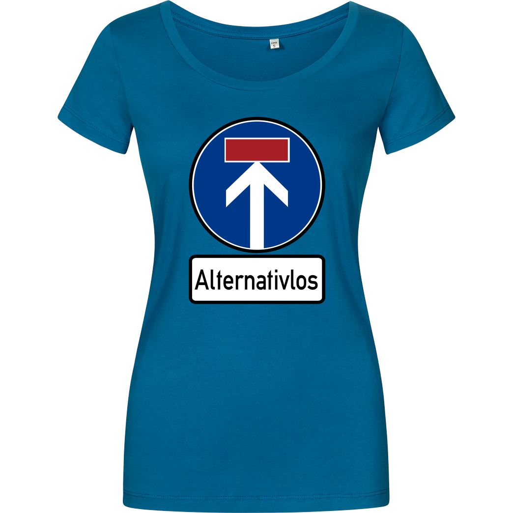 Alternativlos Alternativlos T-Shirt Damenshirt petrol