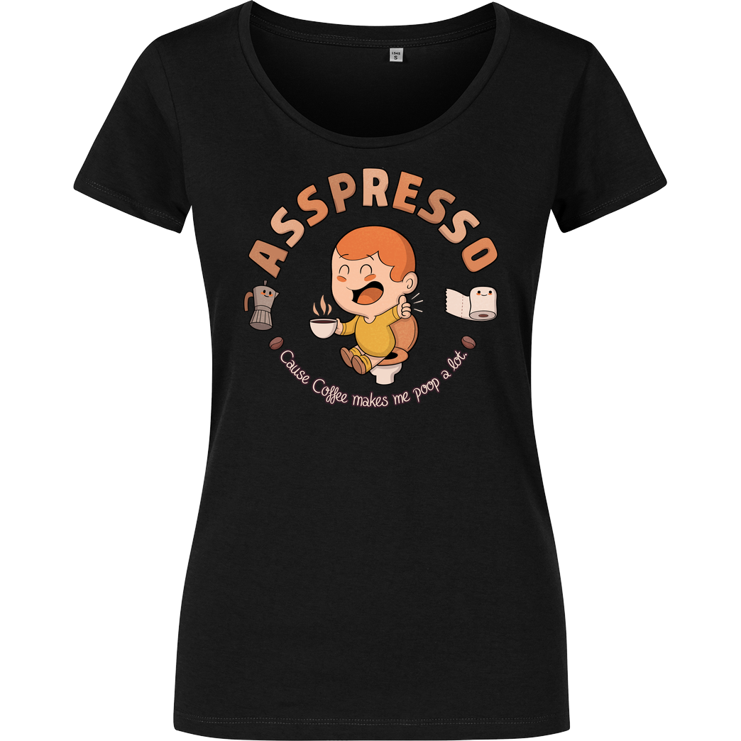 Anna-Maria Jung Asspresso T-Shirt Damenshirt schwarz