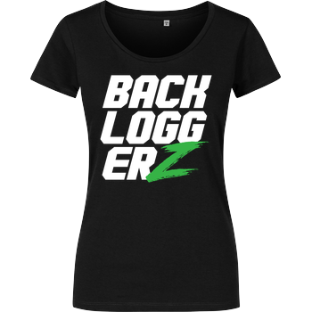 BackloggerZ - Logo Damenshirt schwarz