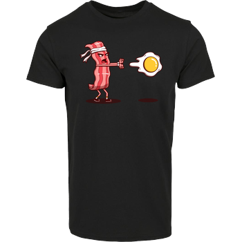 Bacon Fighter Hausmarke T-Shirt  - Schwarz