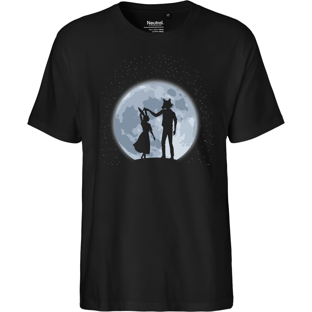 Domichan Beasts under the moon T-Shirt Fairtrade T-Shirt - schwarz