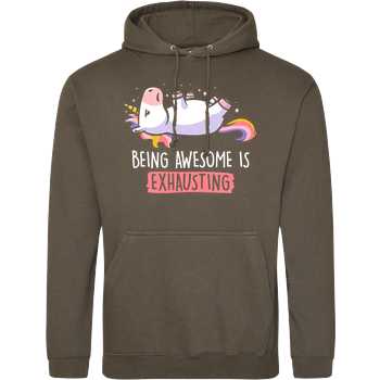 Being Awesome is Exhausting JH Hoodie - Khaki