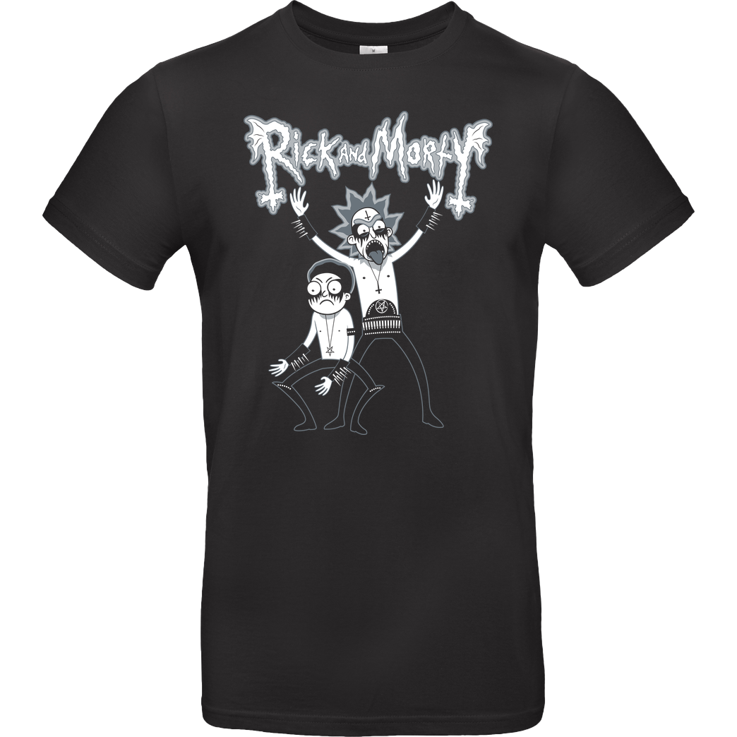 Nemons Black Metal Morty T-Shirt B&C EXACT 190 - Schwarz