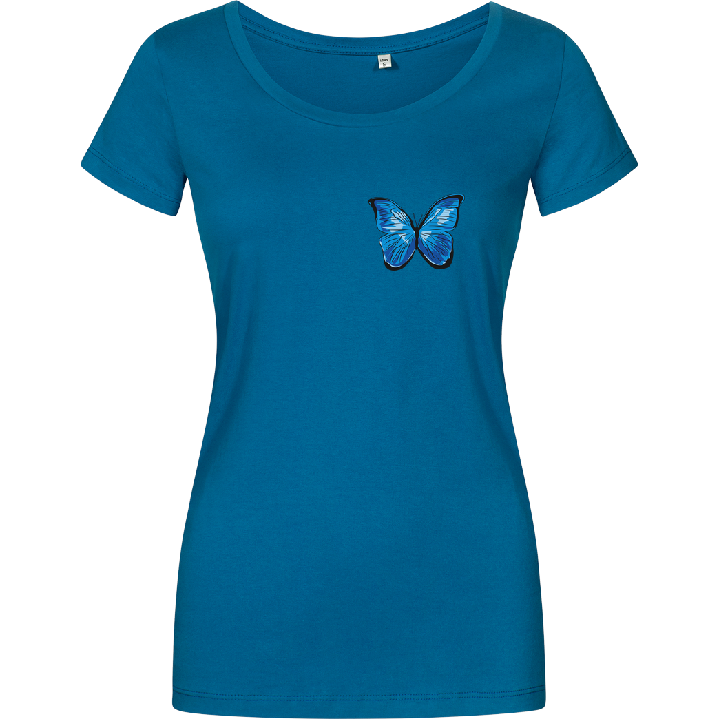 #Soilpunk Blue Butterfly - Strange Life T-Shirt Damenshirt petrol