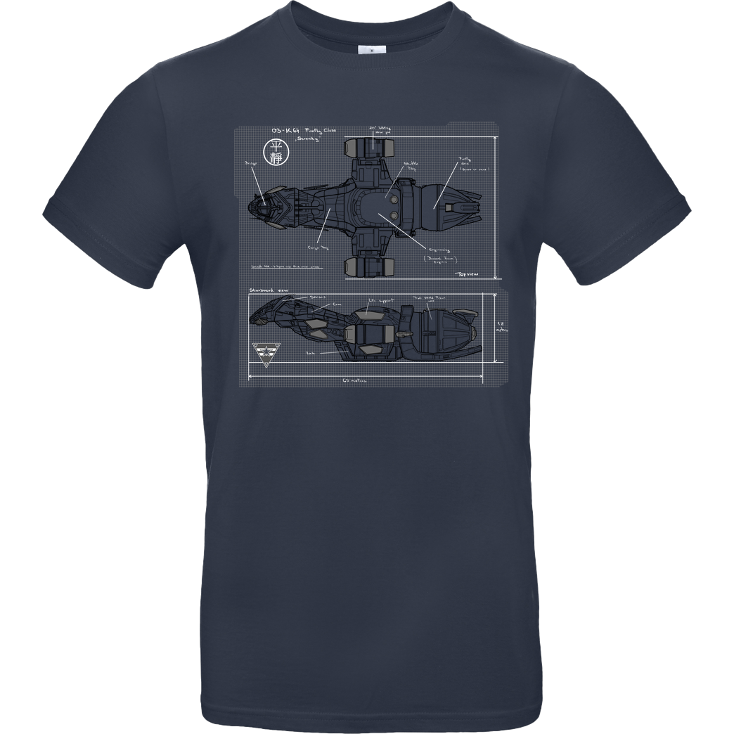 AndreusD Blueprint T-Shirt B&C EXACT 190 - Navy