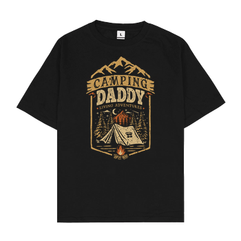Camping Daddy Oversize T-Shirt - Schwarz