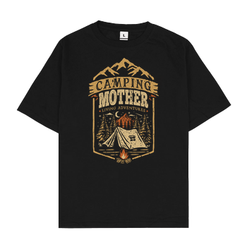 Camping Mother Oversize T-Shirt - Schwarz