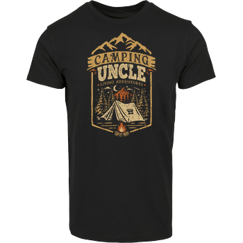 Camping Uncle Hausmarke T-Shirt  - Schwarz