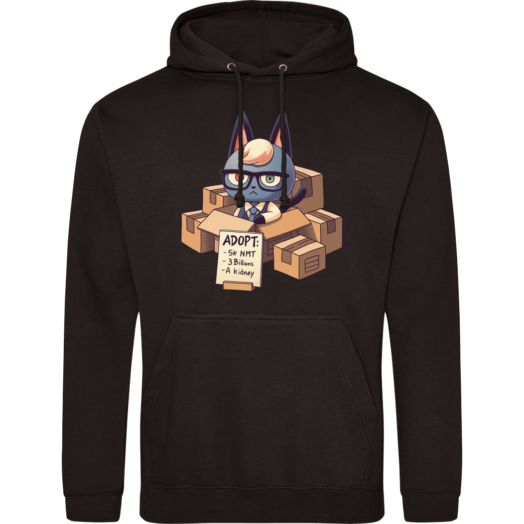 GeekyDog Cat in Boxes Sweatshirt JH Hoodie - Schwarz