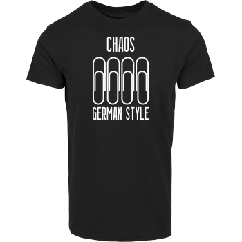 Chaos German Style Hausmarke T-Shirt  - Schwarz