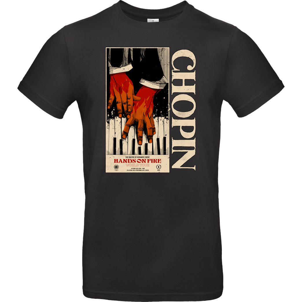 Hafaell Chopin World Tour T-Shirt B&C EXACT 190 - Schwarz