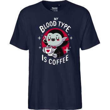 Coffee Vampire Fairtrade T-Shirt - navy