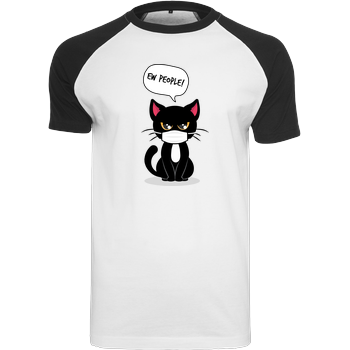 Corona Katze Raglan-Shirt weiß