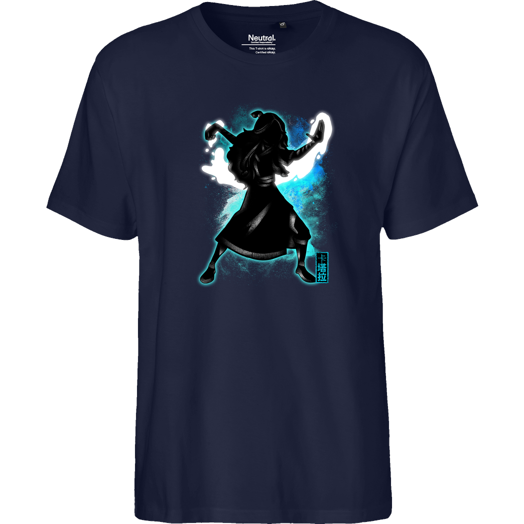 Fanfreak Cosmic Water T-Shirt Fairtrade T-Shirt - navy