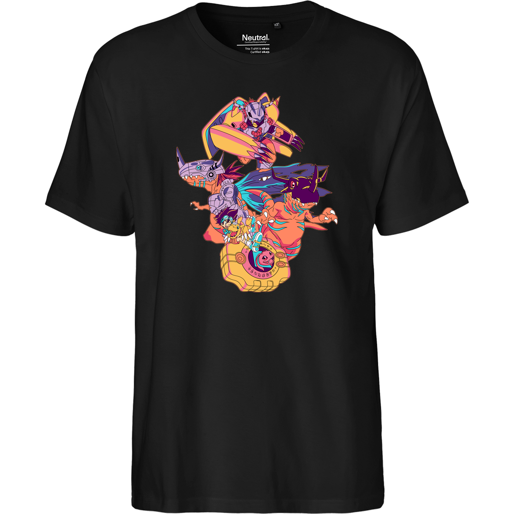 Jelly Pixels Courage T-Shirt Fairtrade T-Shirt - schwarz