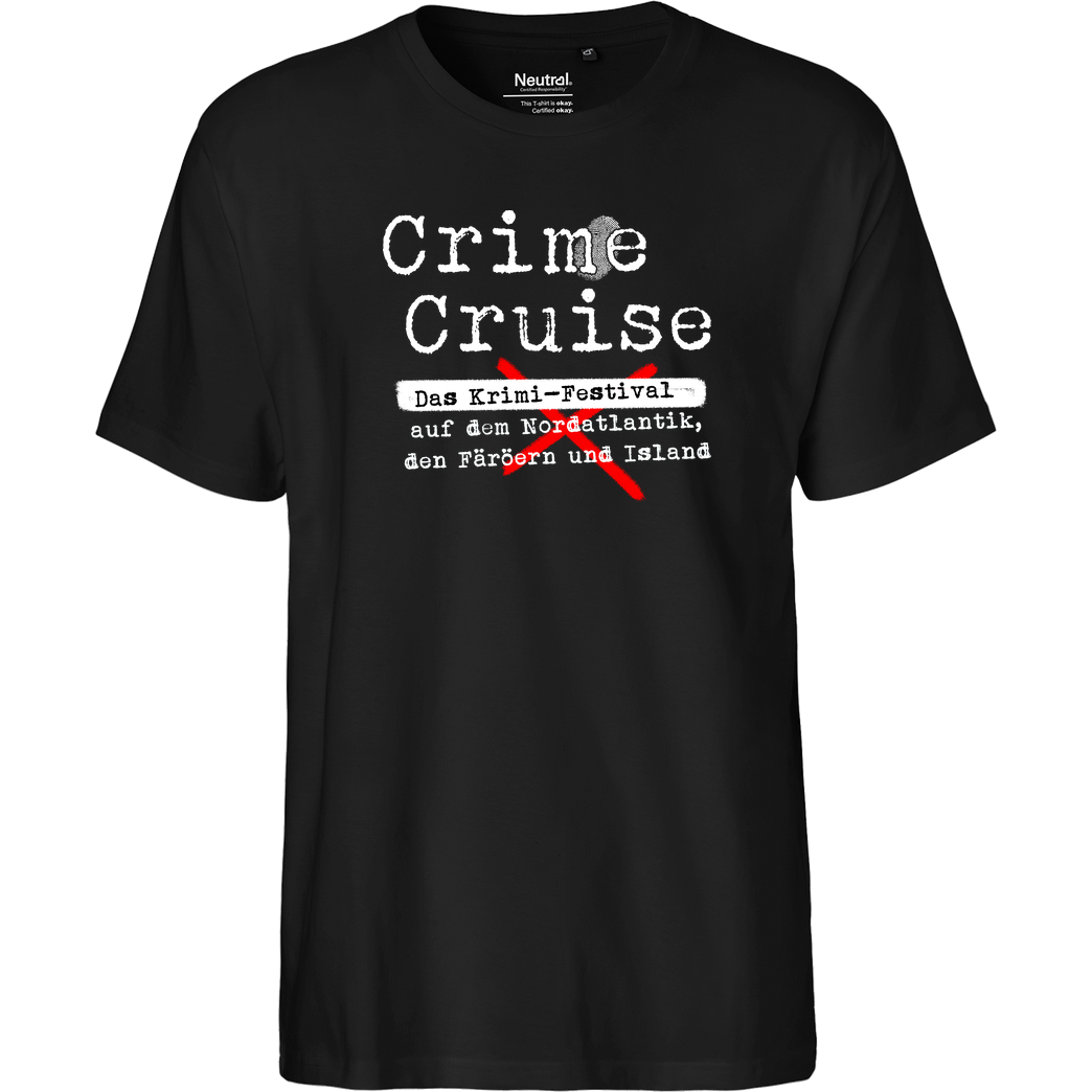 Crime Cruise - Die Fährreise in die Welt der Verbrechen. Crime Cruise - Logo T-Shirt Fairtrade T-Shirt - schwarz