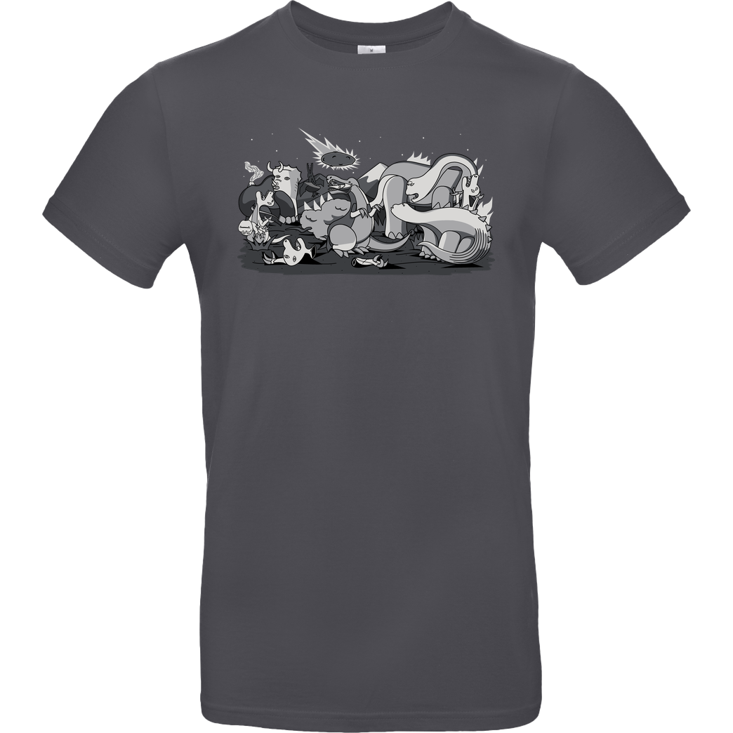 Raffiti Design Cubist Extinction! T-Shirt B&C EXACT 190 - Dark Grey