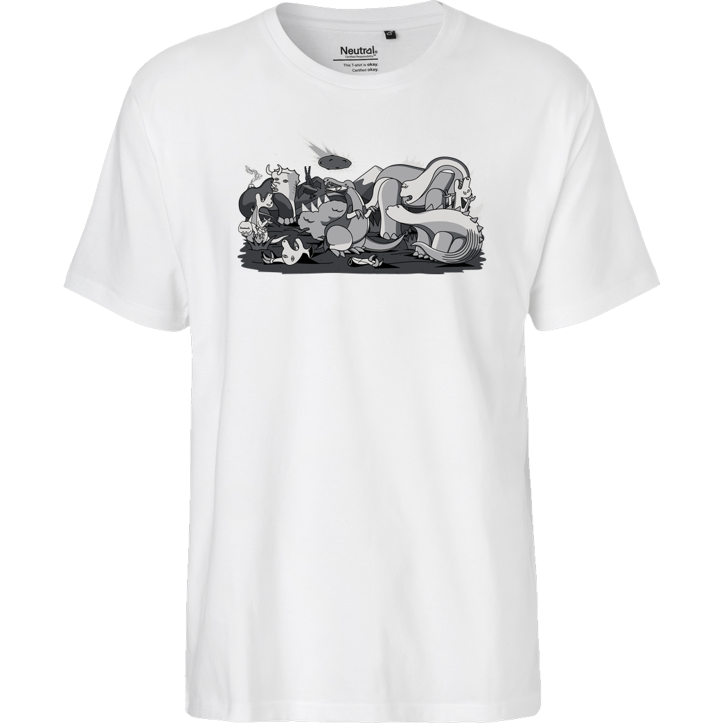 Raffiti Design Cubist Extinction! T-Shirt Fairtrade T-Shirt - weiß