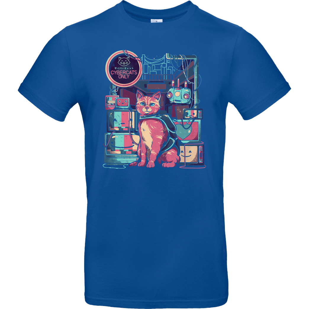 EduEly Cybercats Only T-Shirt B&C EXACT 190 - Royal
