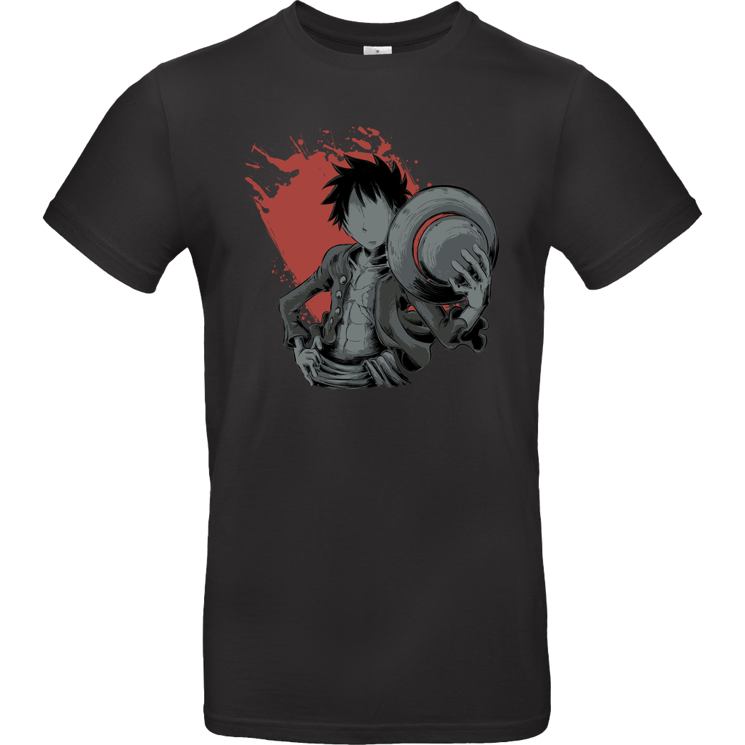 xMorfina Dark Luffy T-Shirt B&C EXACT 190 - Schwarz