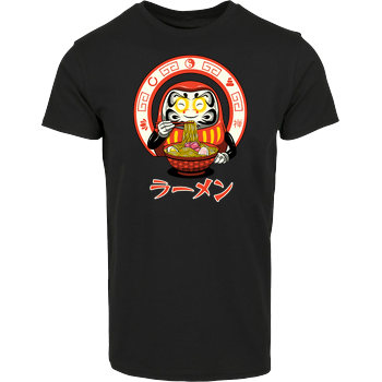 Daruma Zen Ramen Hausmarke T-Shirt  - Schwarz