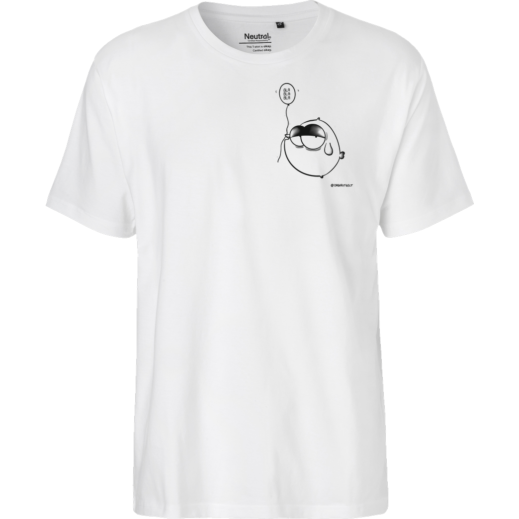 Daskritzelt DasKritzelt - Bla Bla Bla T-Shirt Fairtrade T-Shirt - weiß