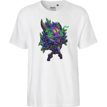 Demon Samurai Fairtrade T-Shirt - weiß