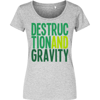 Destruction and Gravity Damenshirt heather grey