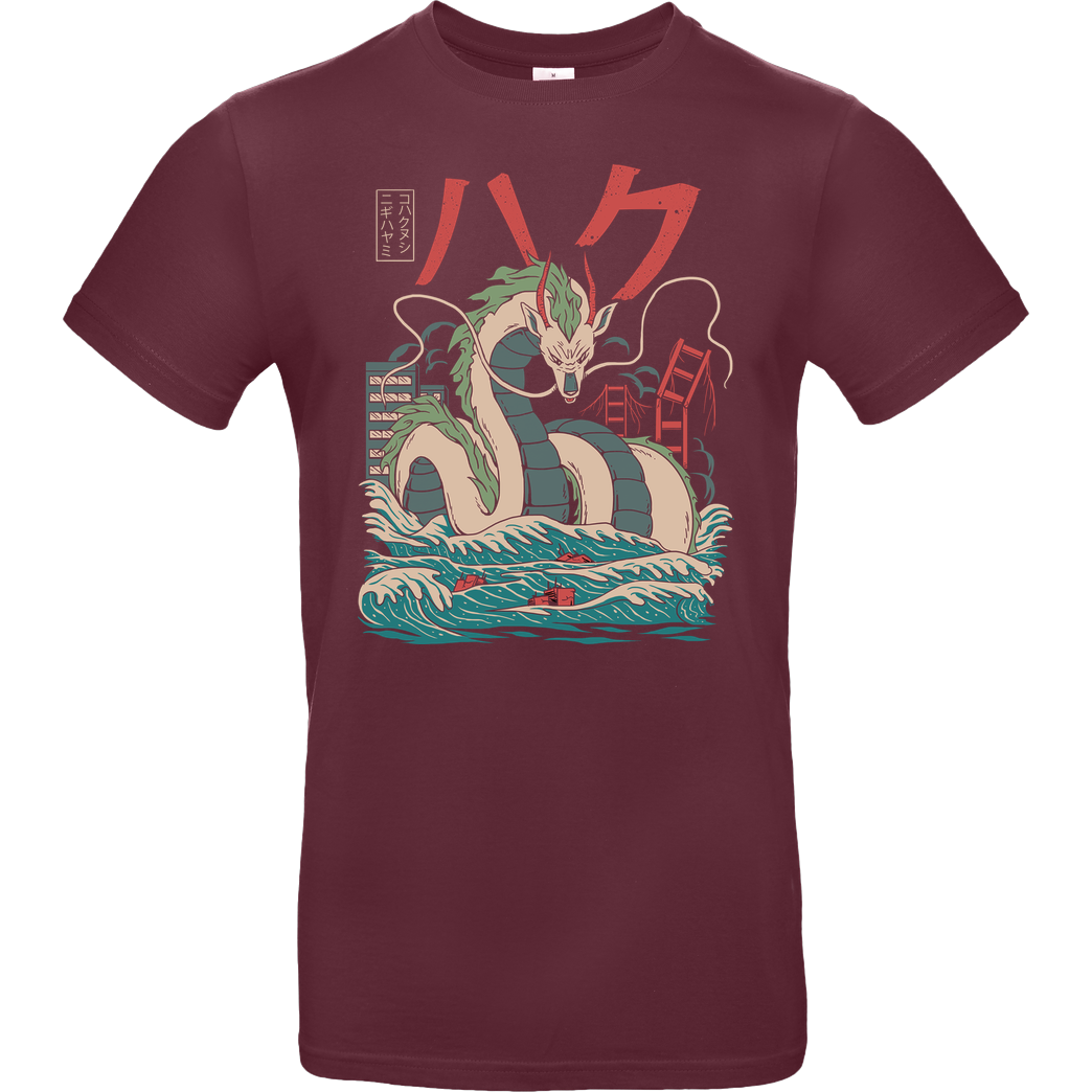 Vincent Trinidad Dragon Kaiju T-Shirt B&C EXACT 190 - Bordeaux