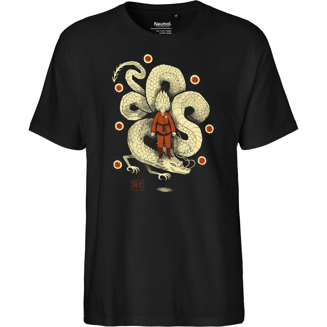 Louis Roskosch Dragongod T-Shirt Fairtrade T-Shirt - schwarz