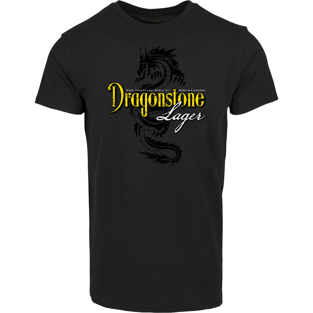 Mindsparkcreative Dragonstone Lager T-Shirt Hausmarke T-Shirt  - Schwarz