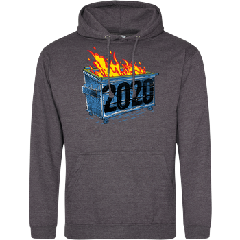 Dumpster Fire 2020 JH Hoodie - Dark heather grey