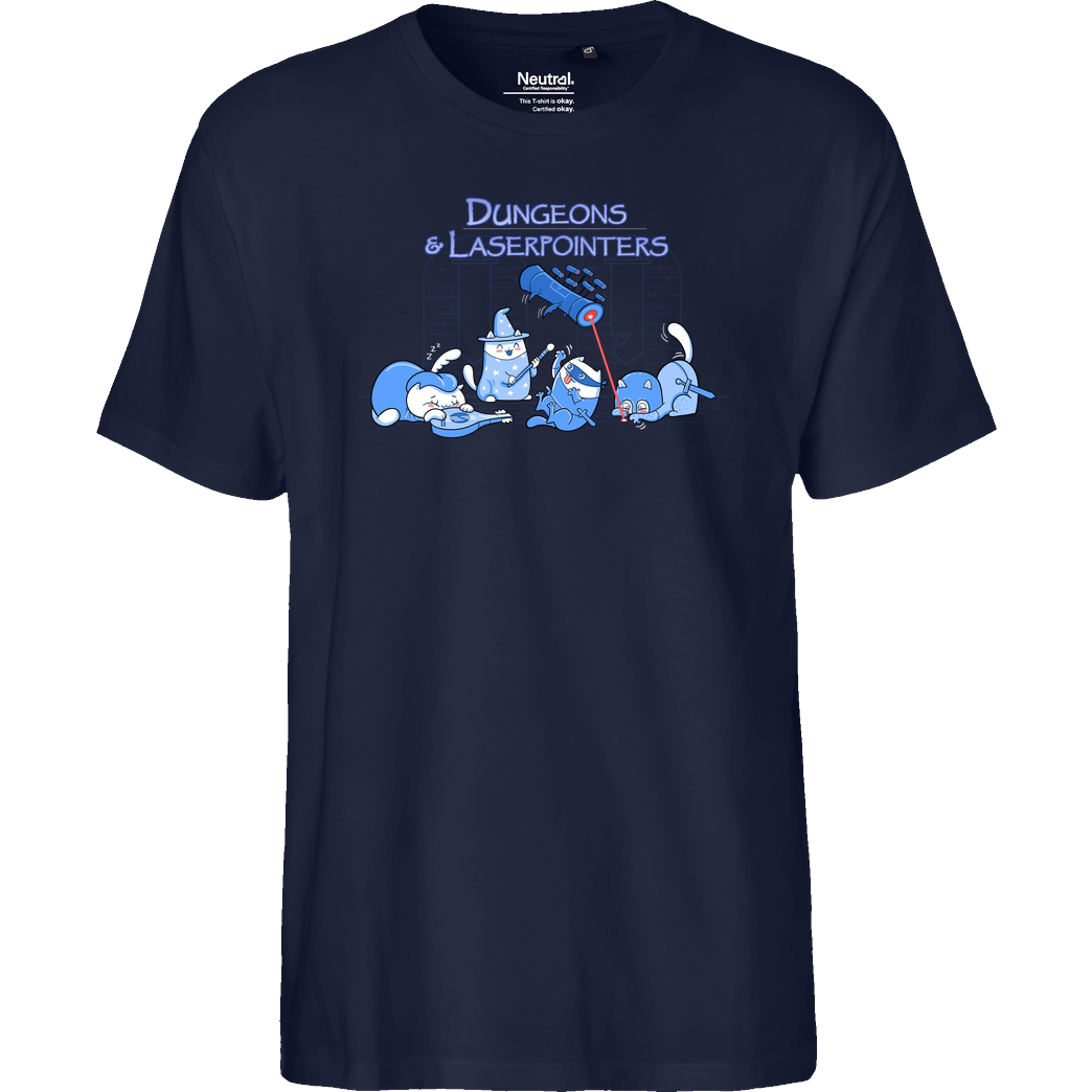 Anna-Maria Jung Dungeons and Laserpointers T-Shirt Fairtrade T-Shirt - navy