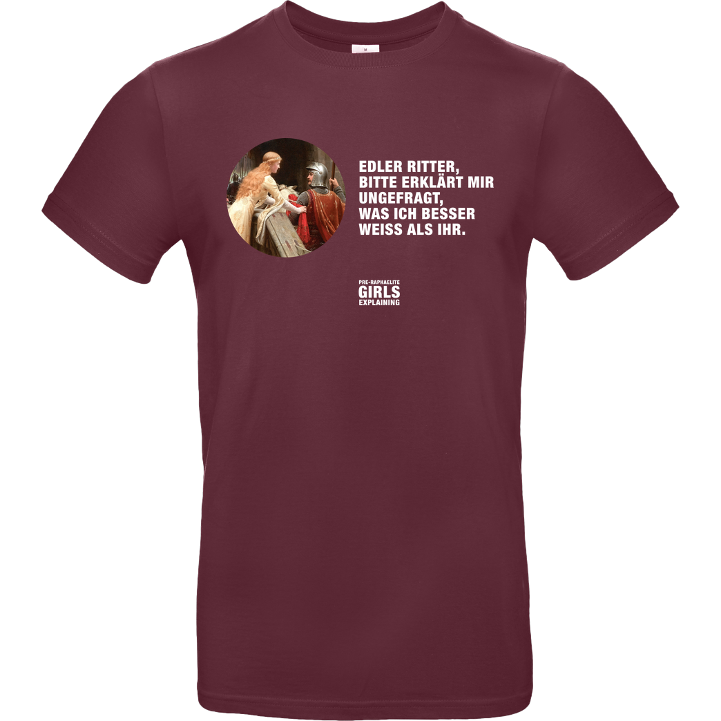 PGEXPLAINING Edler Ritter  DARK EDITION T-Shirt B&C EXACT 190 - Bordeaux