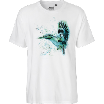 Eisvogel /  Kingfisher Fairtrade T-Shirt - weiß