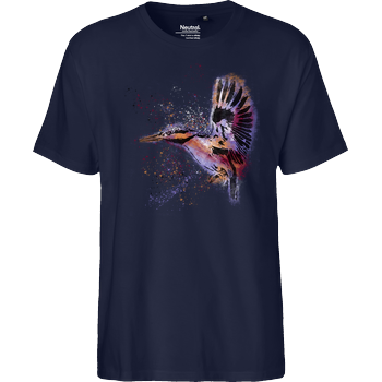 Eisvogel /  Kingfisher Fairtrade T-Shirt - navy