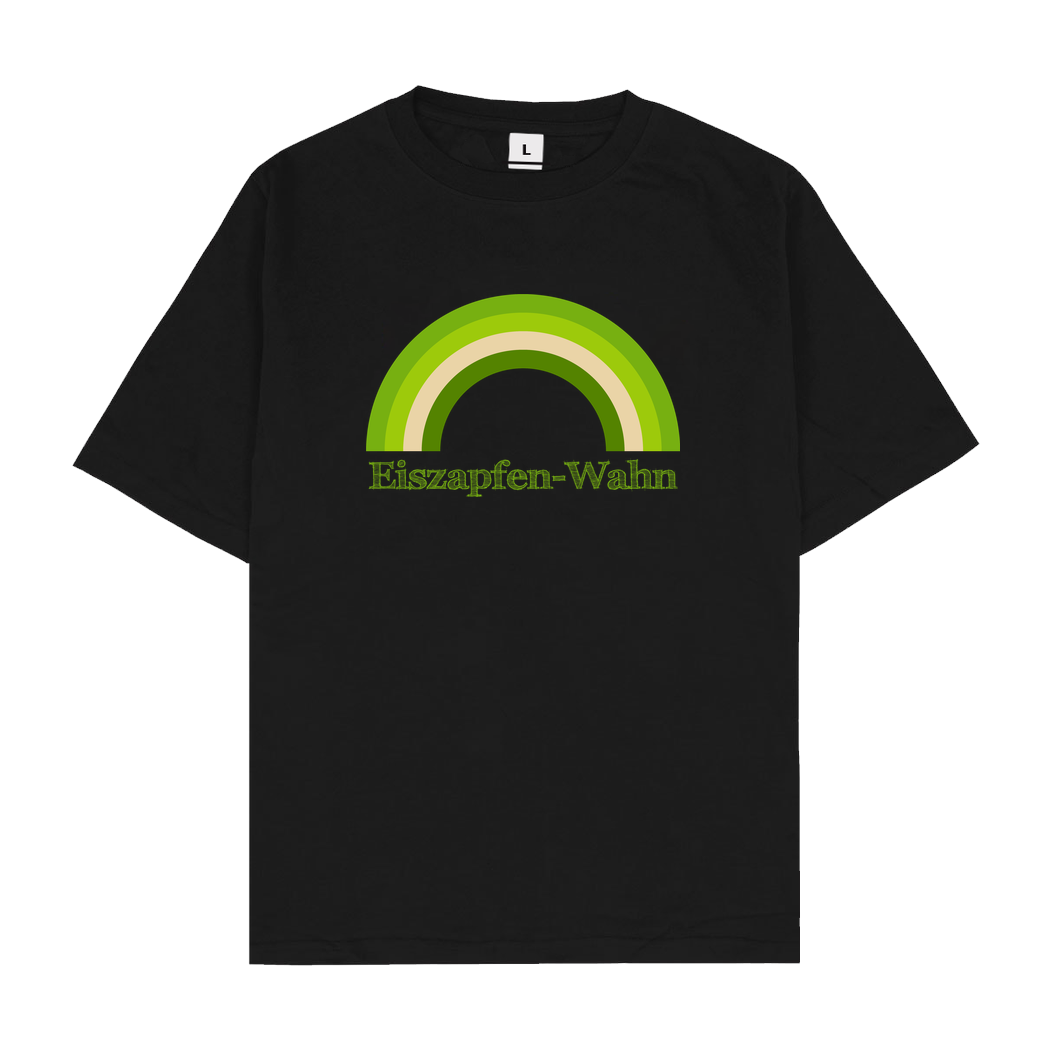 Zufallsshirt Eiszapfen-Wahn T-Shirt Oversize T-Shirt - Schwarz