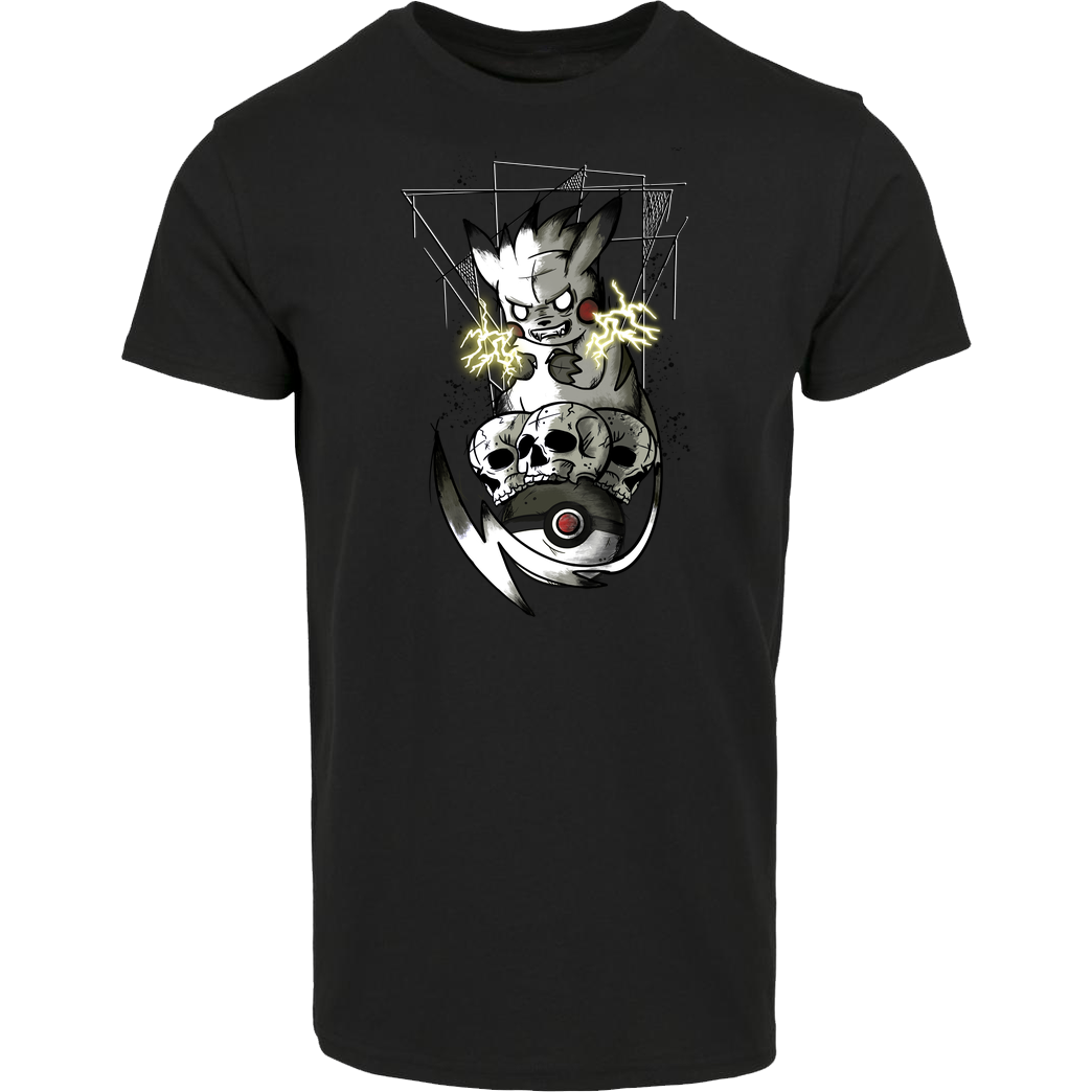 Gery Arts Evil Electric Mouse T-Shirt Hausmarke T-Shirt  - Schwarz