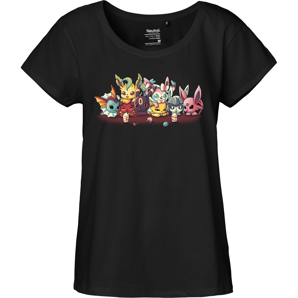 GeekyDog Evolutions T-Shirt Fairtrade Loose Fit Girlie - schwarz