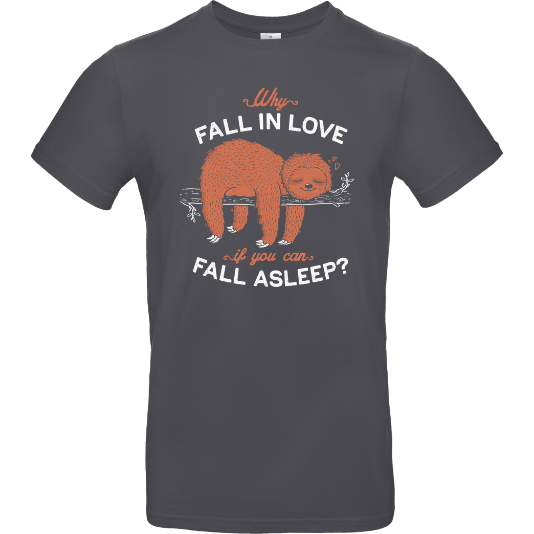 EduEly Fall Asleep T-Shirt B&C EXACT 190 - Dark Grey