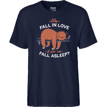 Fall Asleep Fairtrade T-Shirt - navy