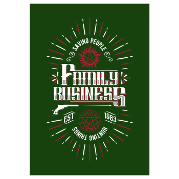 Family Business Kunstdruck grün