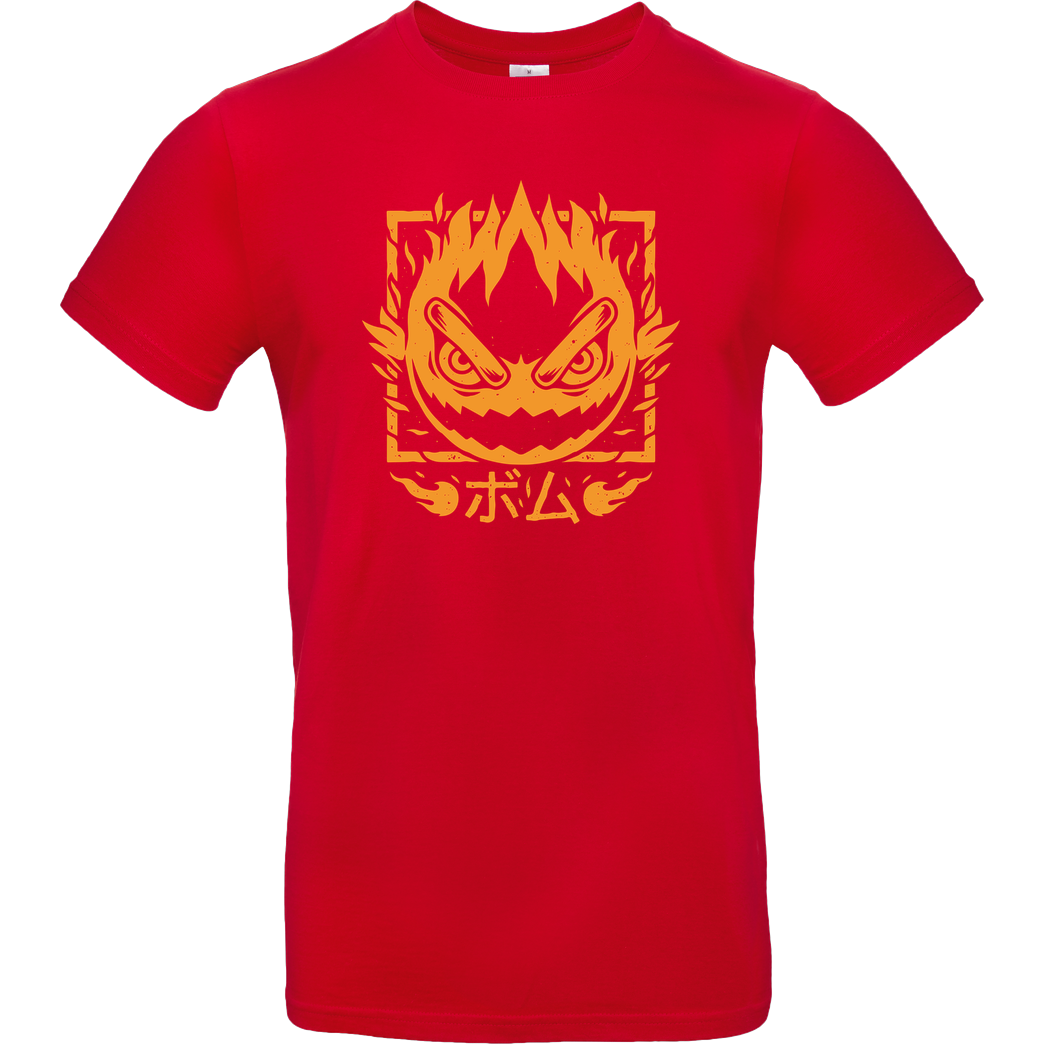 AlundrART Fireball Bomb T-Shirt B&C EXACT 190 - Rot