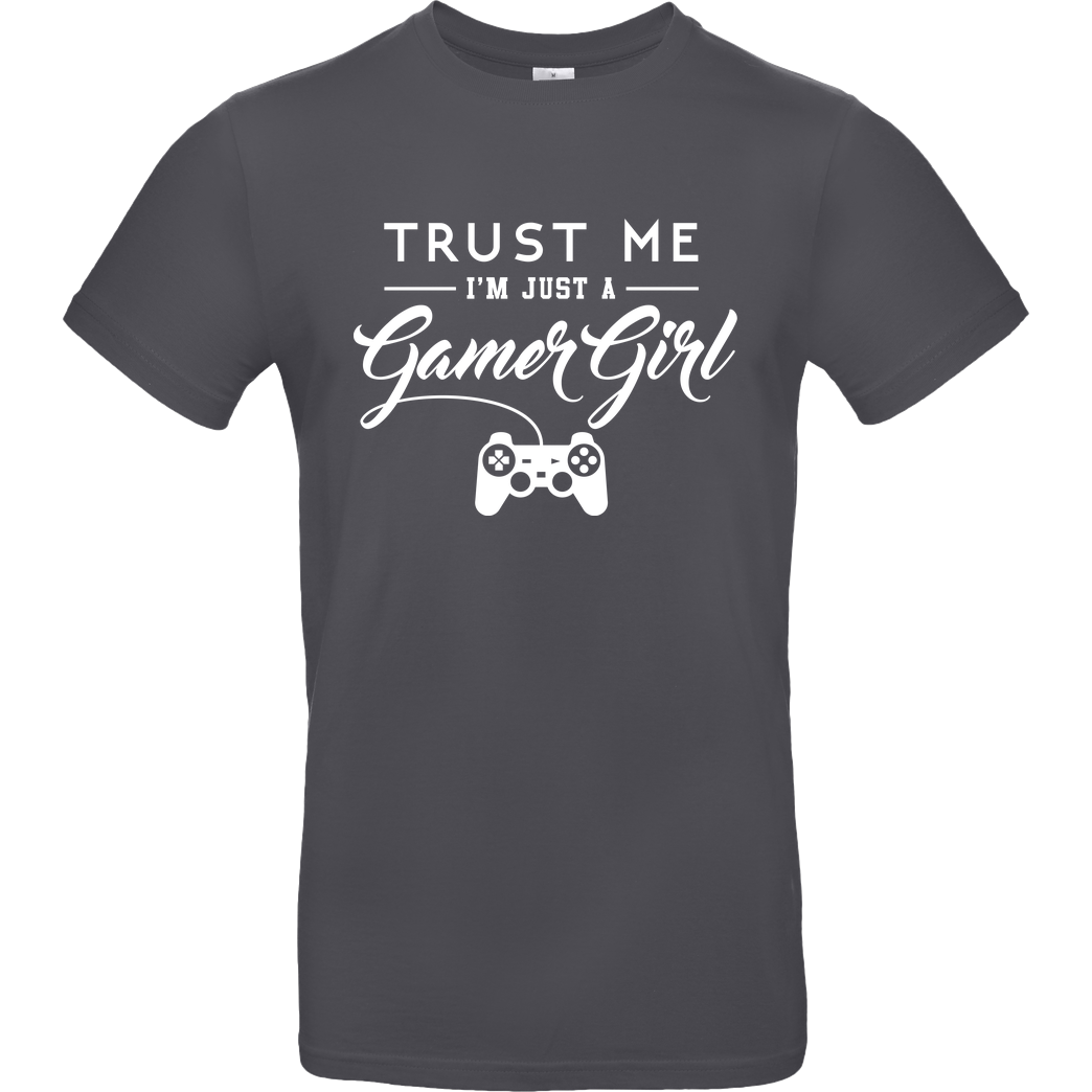 Geek Revolution Gamer Girl T-Shirt B&C EXACT 190 - Dark Grey
