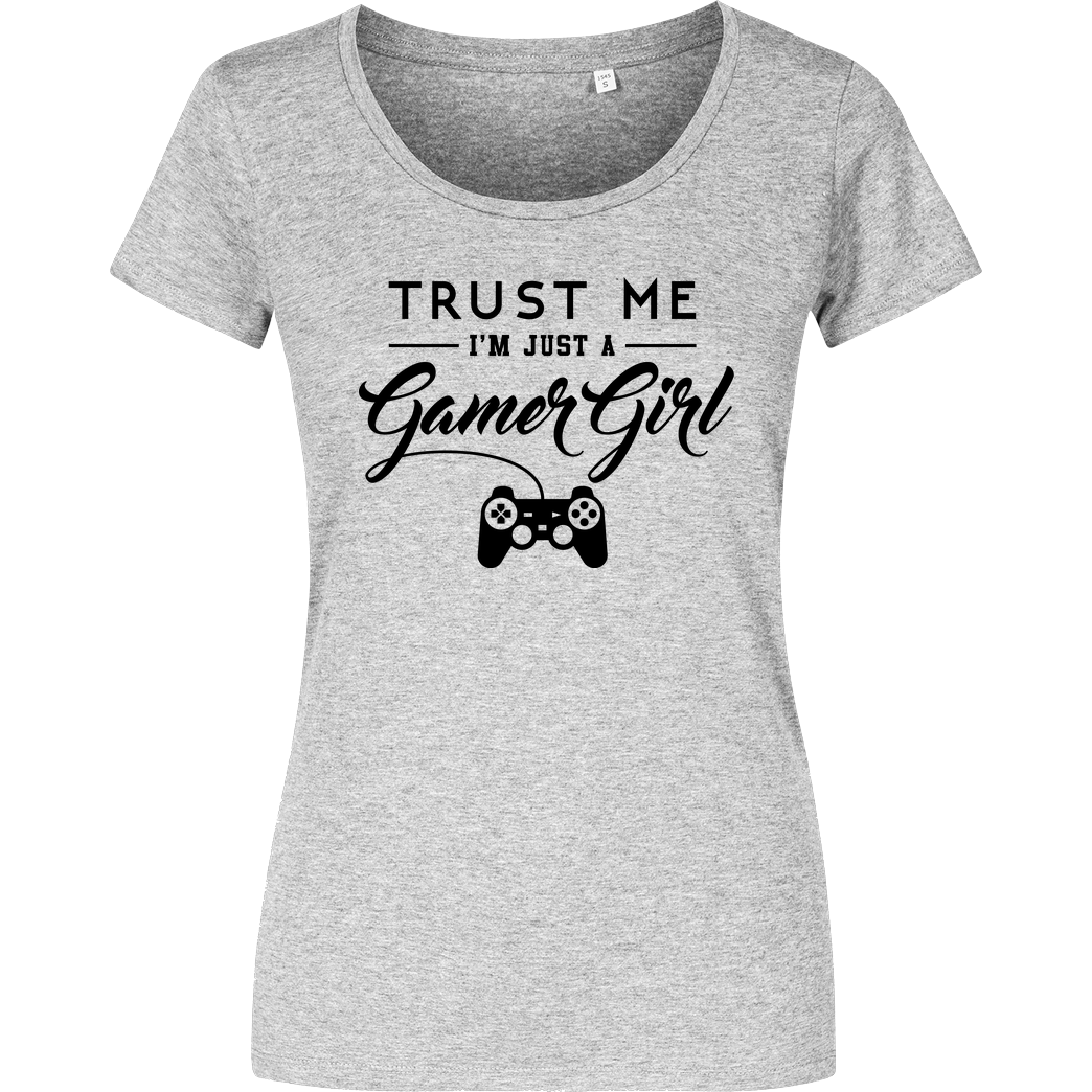 Geek Revolution Gamer Girl T-Shirt Damenshirt heather grey